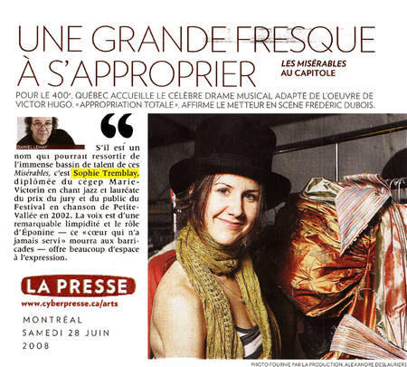 Sophie Tremblay dans la Presse